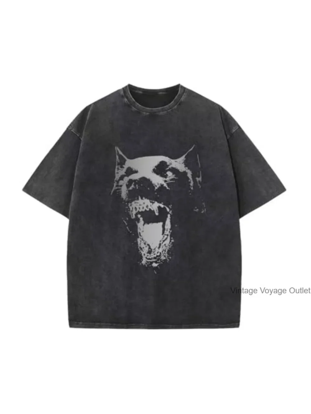 Oversized Graphic T-Shirt Men's Vintage Acid Wash Y2K Streetwear Cotton Tee